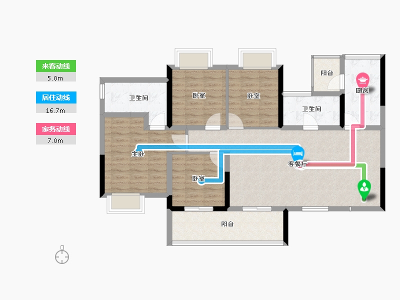 四川省-成都市-凯德世纪名邸东庭-101.00-户型库-动静线