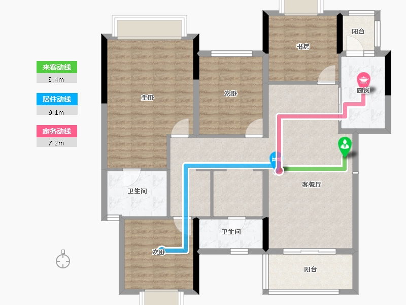 四川省-成都市-仁美熙和府-114.97-户型库-动静线