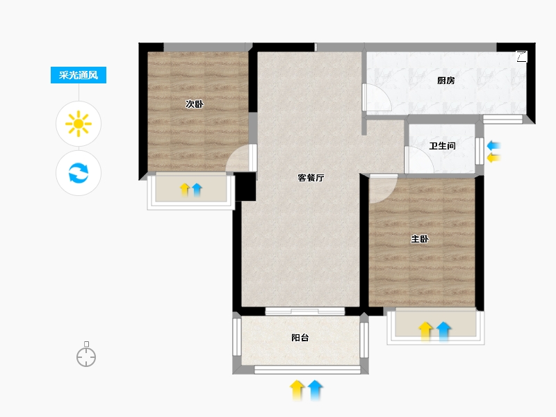 河南省-商丘市-绿地国际会展城-62.47-户型库-采光通风