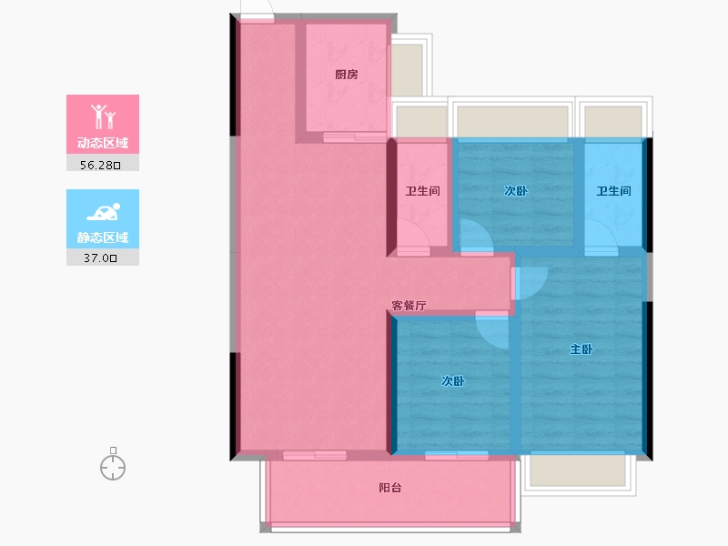 湖北省-孝感市-恒凯首府-82.13-户型库-动静分区