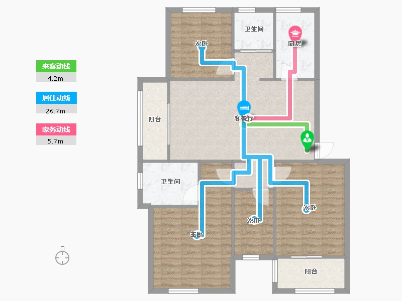 江苏省-淮安市-南方花园-110.00-户型库-动静线