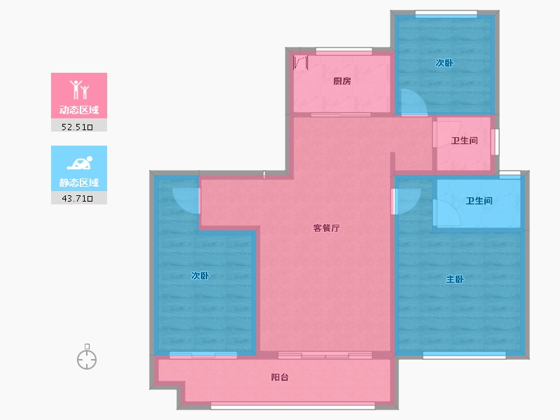 河北省-唐山市-花海国际-86.06-户型库-动静分区