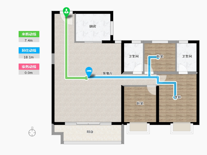 山西省-太原市-碧桂园玖玺臺天玺-116.00-户型库-动静线