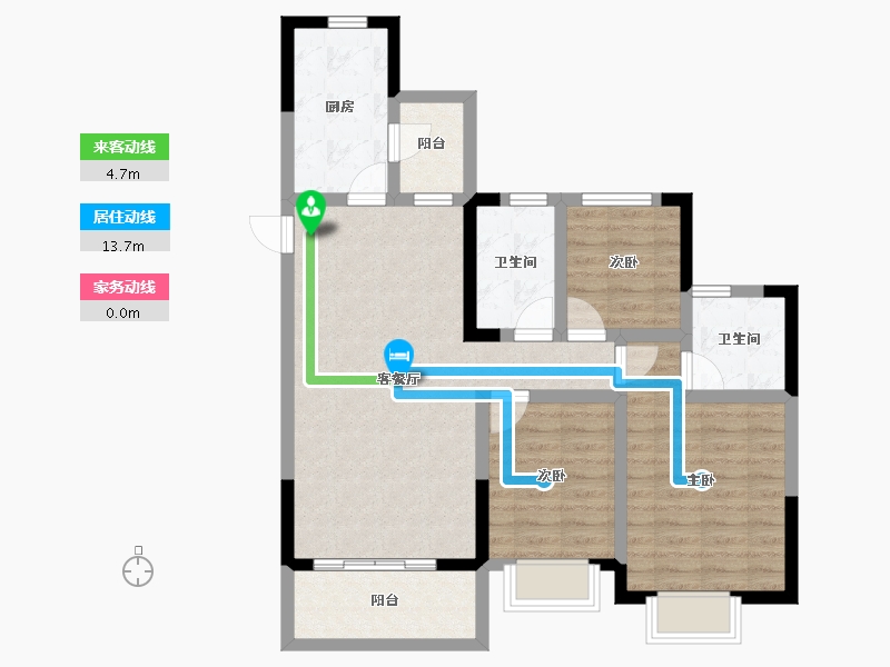 安徽省-六安市-新滨湖恒大文化旅游城-82.95-户型库-动静线