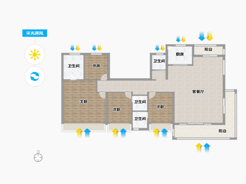 河南省-商丘市-建业神火·江山府-164.25-户型库-采光通风