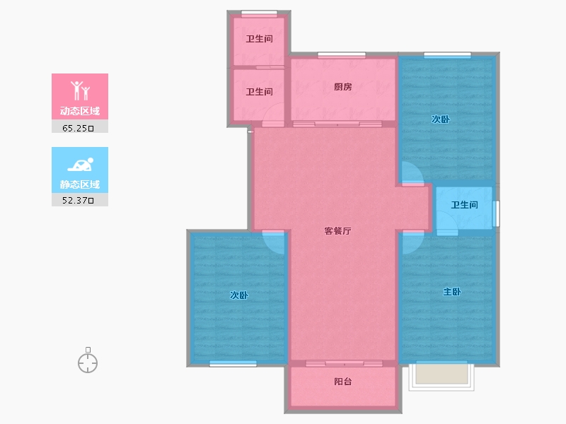 河南省-商丘市-和谐·北大花园-106.00-户型库-动静分区