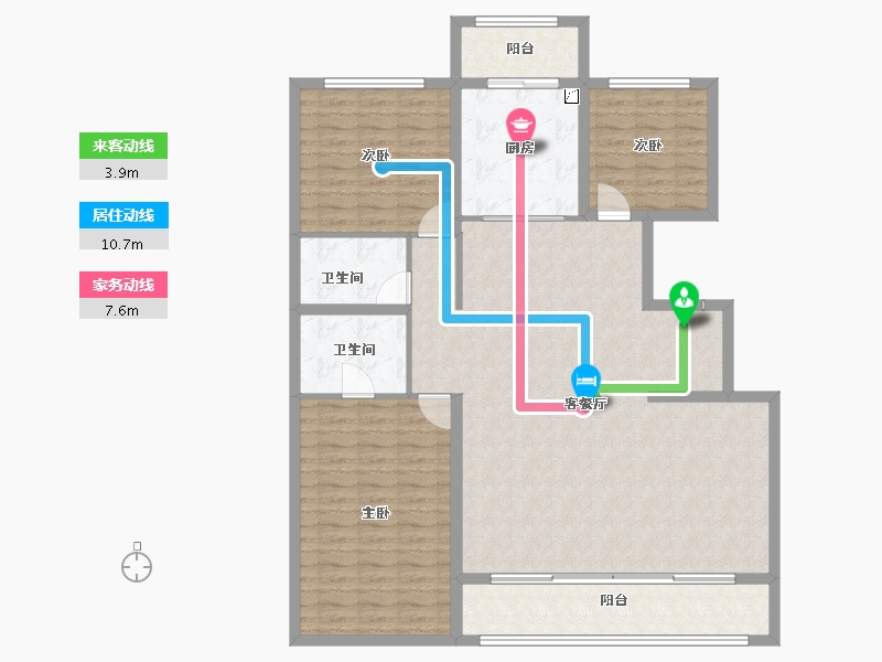 山西省-晋中市-保利·锦上-134.05-户型库-动静线