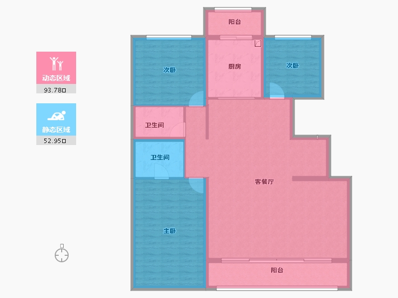 山西省-晋中市-保利·锦上-134.05-户型库-动静分区