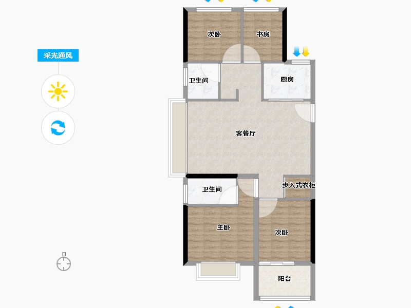 江苏省-连云港市-恒泰悦珑府-96.01-户型库-采光通风