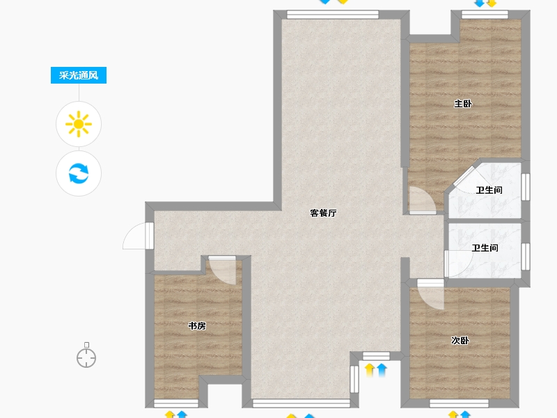 湖北省-武汉市-复地·东湖国际8.1期-100.00-户型库-采光通风