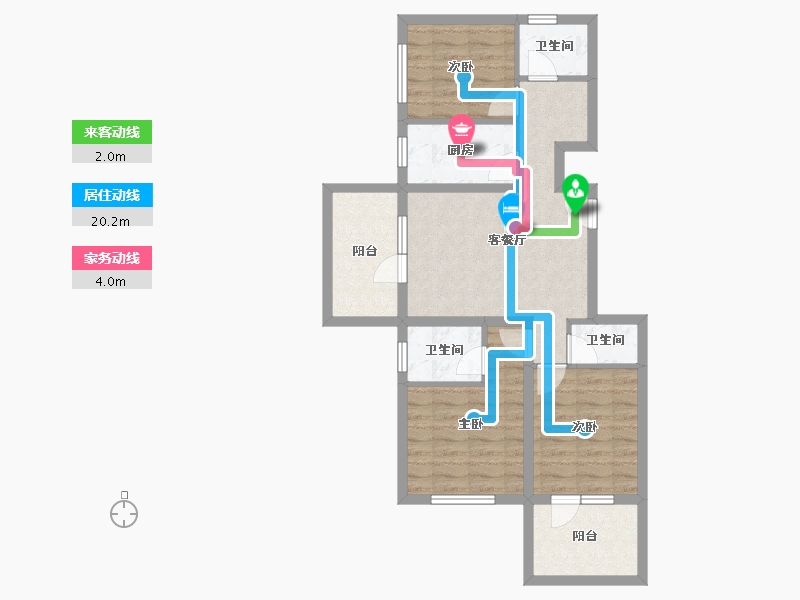 河北省-保定市-逸趣城-75.64-户型库-动静线