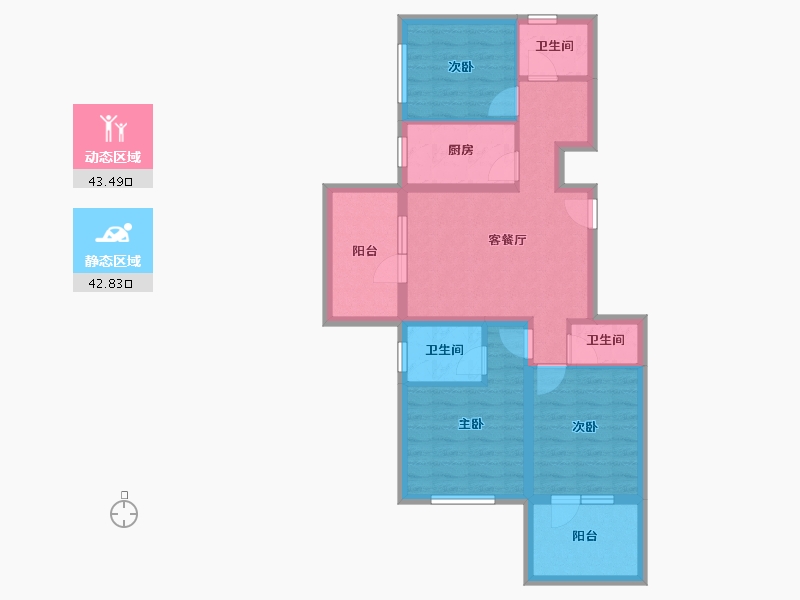 河北省-保定市-逸趣城-75.64-户型库-动静分区