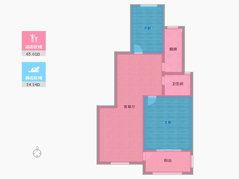 河南省-商丘市-和谐·北大花园-89.40-户型库-动静分区