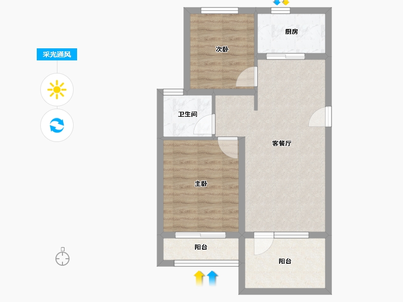 河北省-保定市-逸趣城-58.17-户型库-采光通风