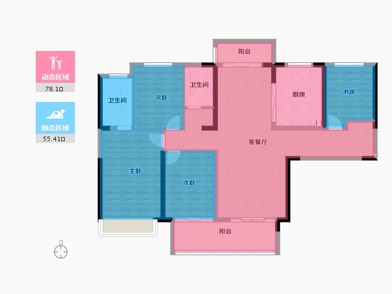 河南省-商丘市-绿地国际会展城-119.90-户型库-动静分区