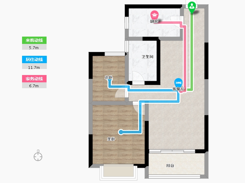 安徽省-六安市-新滨湖恒大文化旅游城-66.49-户型库-动静线