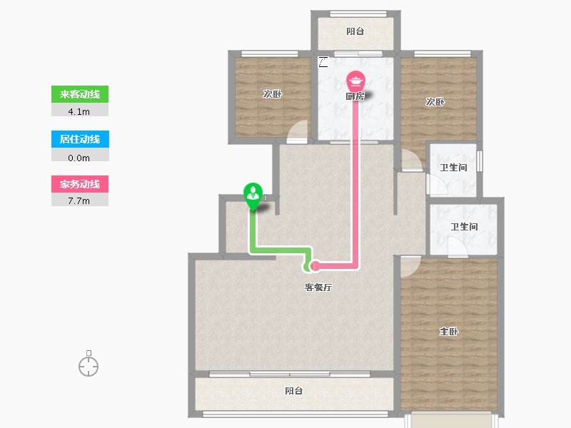 山西省-晋中市-保利·锦上-129.91-户型库-动静线