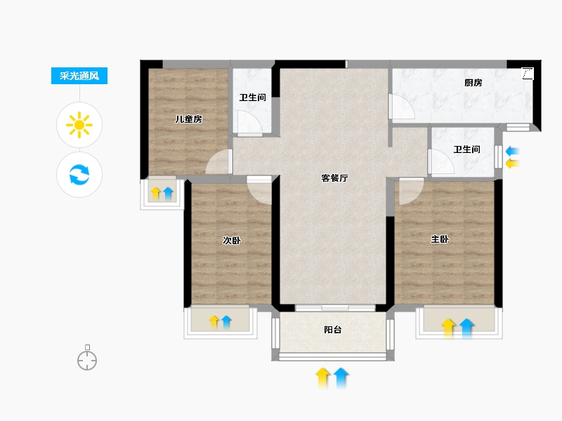 河南省-商丘市-绿地国际会展城-78.44-户型库-采光通风