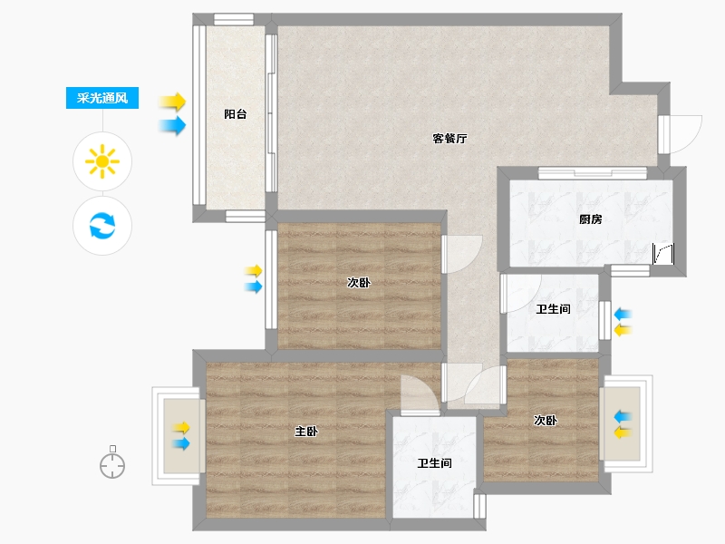 江西省-鹰潭市-中兆悦府-94.00-户型库-采光通风