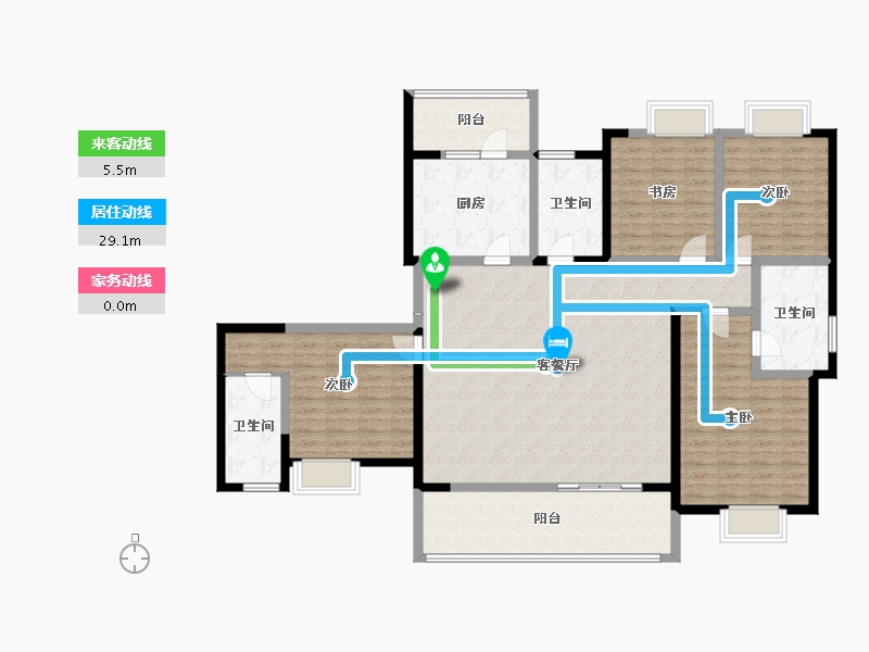 湖北省-宜昌市-兴润兴公馆-158.51-户型库-动静线