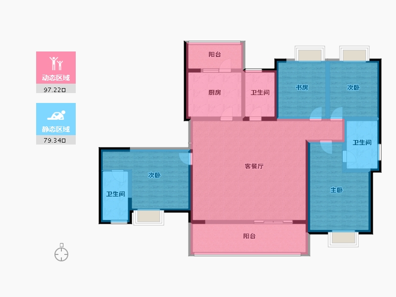 湖北省-宜昌市-兴润兴公馆-158.51-户型库-动静分区