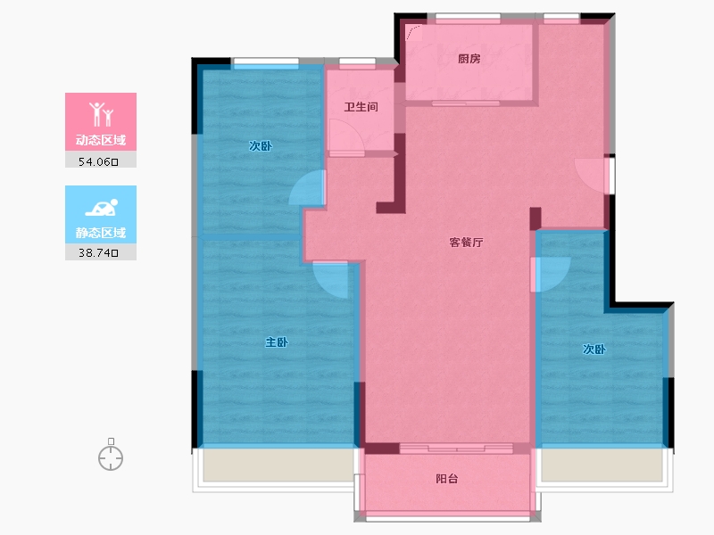 安徽省-芜湖市-伟星国樾-83.17-户型库-动静分区