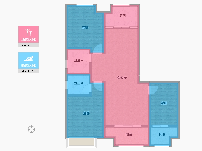 山西省-运城市-西建天茂国宾府-94.01-户型库-动静分区