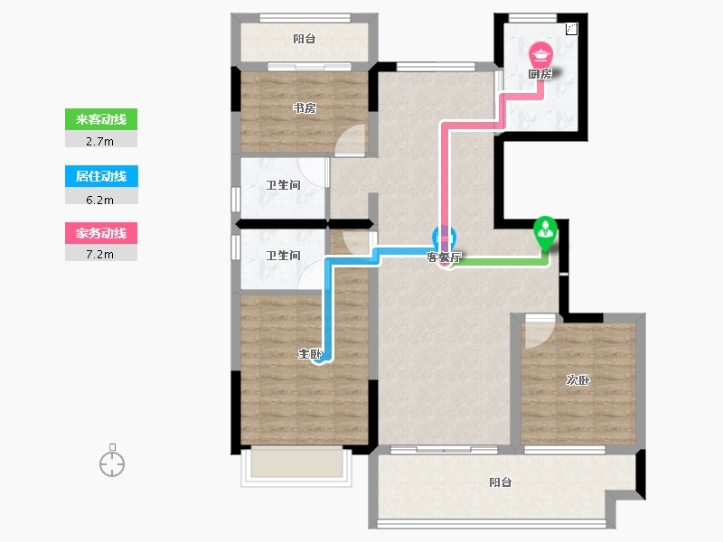 安徽省-安庆市-繁华里-97.10-户型库-动静线