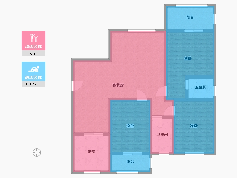 陕西省-西安市-中煤小区-100.00-户型库-动静分区