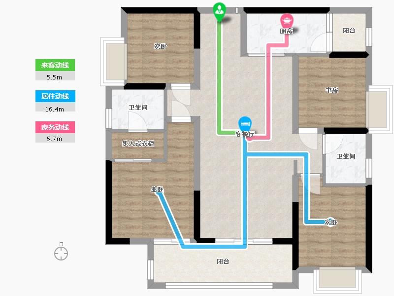 四川省-成都市-川发天府上城-104.00-户型库-动静线