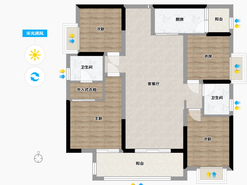 四川省-成都市-川发天府上城-104.00-户型库-采光通风