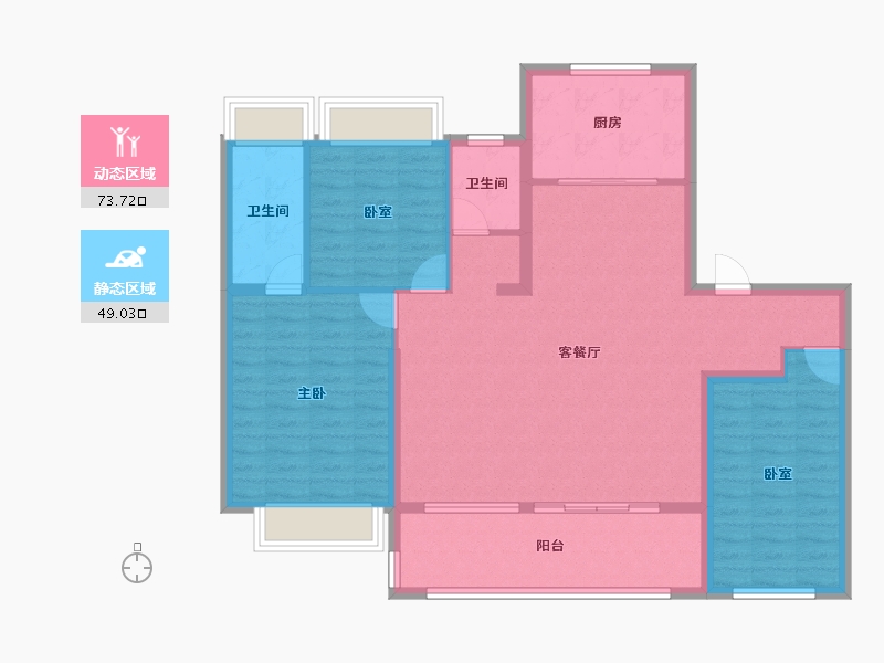 江苏省-泰州市-靖樾东方-111.20-户型库-动静分区