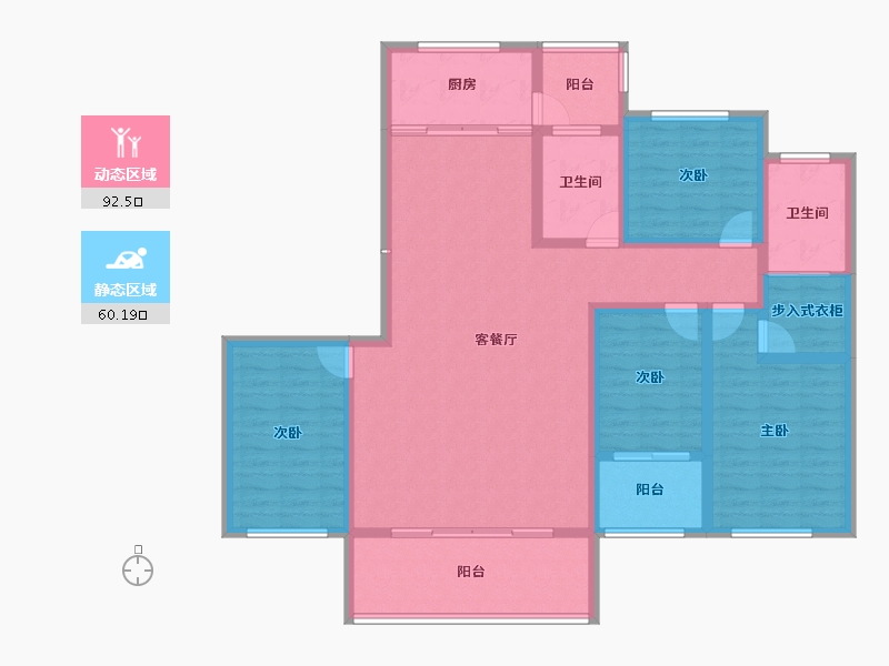 山西省-运城市-西建天茂国宾府-137.15-户型库-动静分区