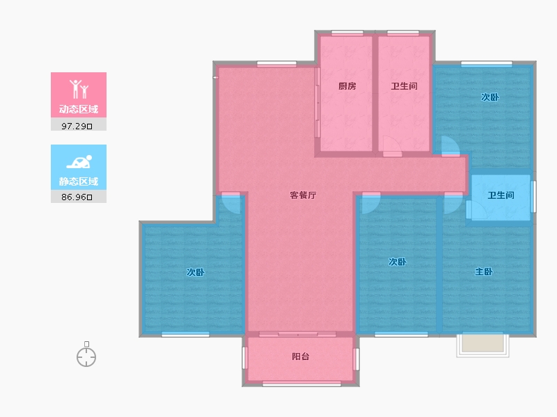 河南省-商丘市-和谐·北大花园-166.85-户型库-动静分区