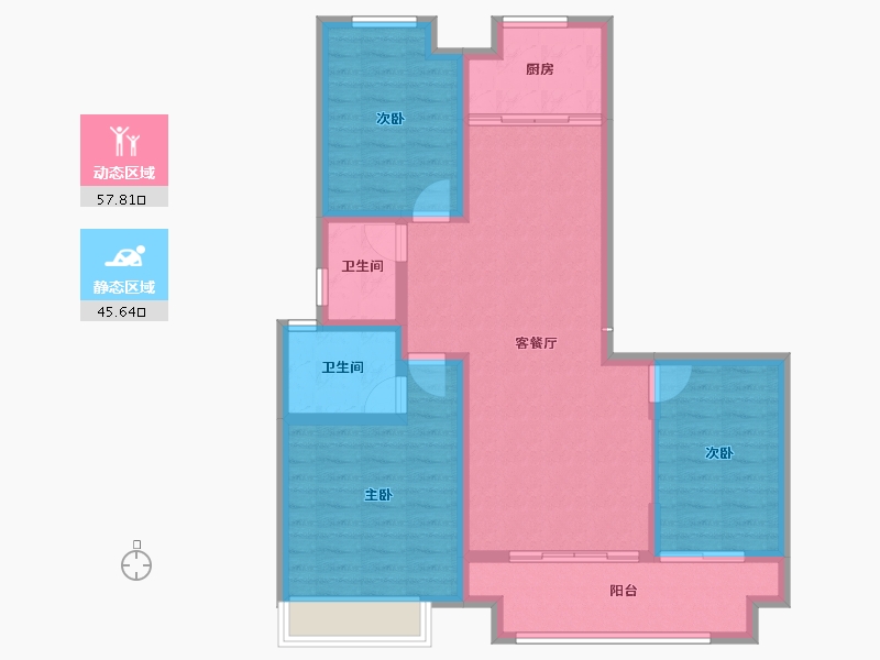 山西省-运城市-西建天茂国宾府-92.76-户型库-动静分区