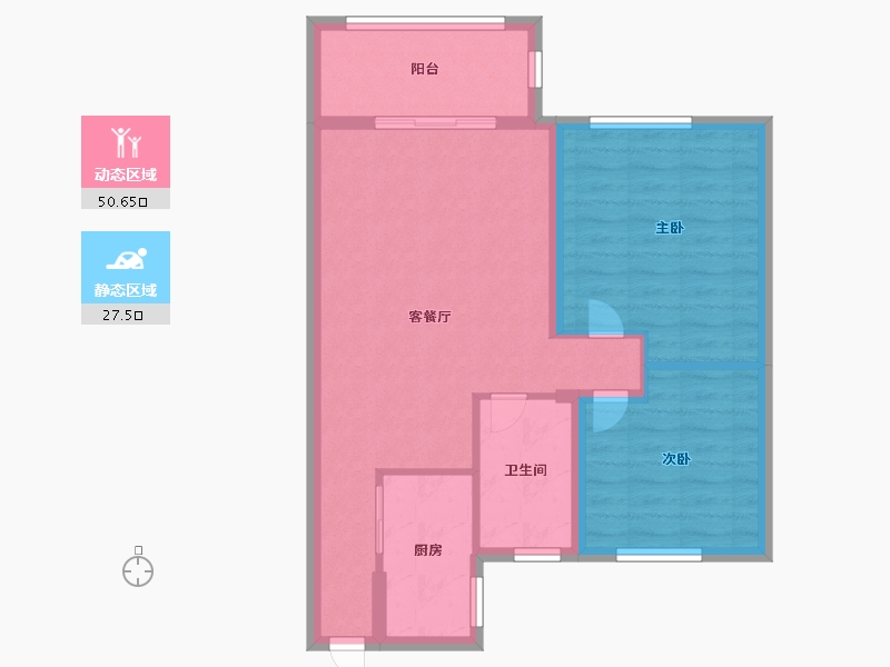 山东省-菏泽市-耿庄家园-70.00-户型库-动静分区