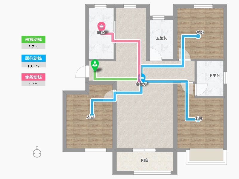 河北省-石家庄市-花溪城-93.00-户型库-动静线