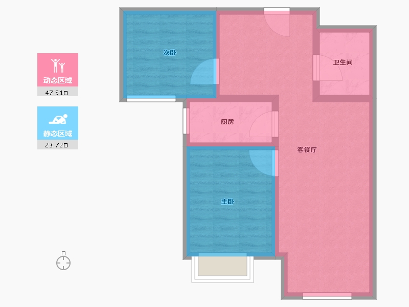 河北省-廊坊市-狮子城丁香园-63.21-户型库-动静分区