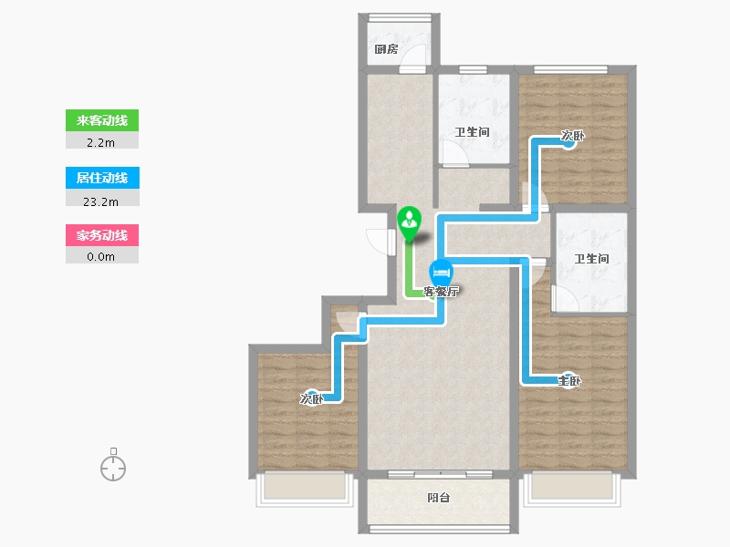 河北省-张家口市-诚品幸福城-102.34-户型库-动静线