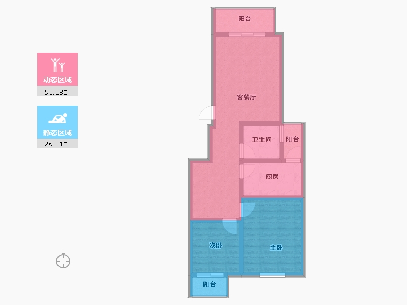 广西壮族自治区-桂林市-东苑国际-68.15-户型库-动静分区