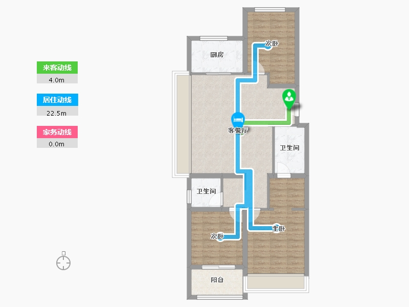 安徽省-芜湖市-伟星印江澜-88.00-户型库-动静线