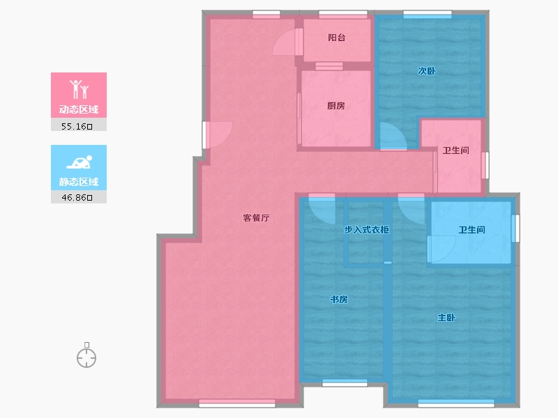 吉林省-长春市-天盛御景溪岸-98.00-户型库-动静分区