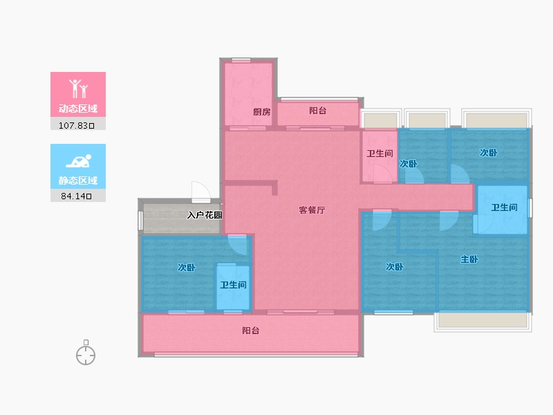 广西壮族自治区-桂林市-碧桂园剑桥郡-181.01-户型库-动静分区