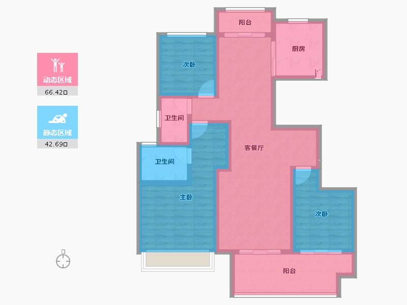 河南省-商丘市-虞城建业·新城-96.38-户型库-动静分区