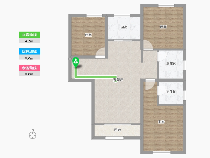 内蒙古自治区-包头市-滨海名都二期-82.38-户型库-动静线