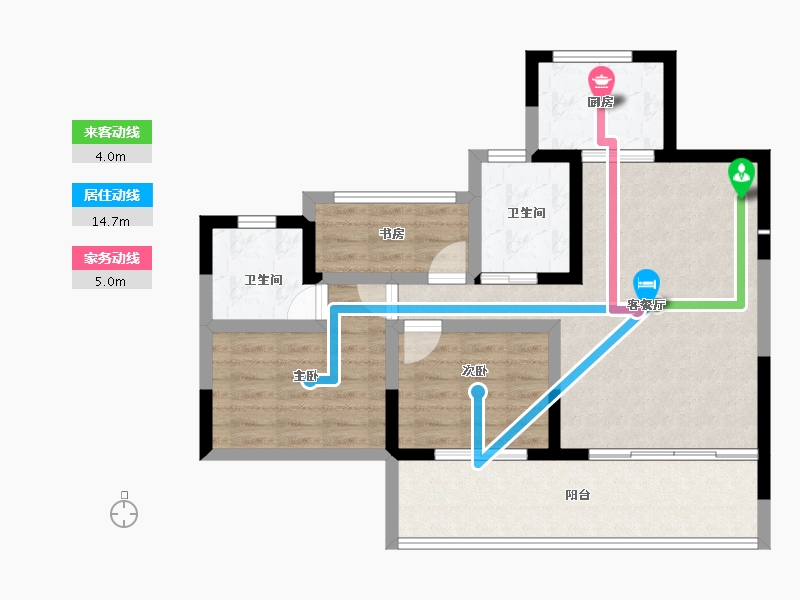 安徽省-六安市-城豪金鼎学府-76.85-户型库-动静线