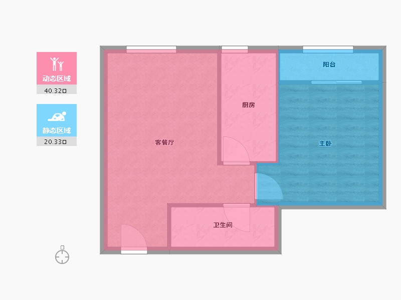 河北省-廊坊市-狮子城丁香园-55.20-户型库-动静分区