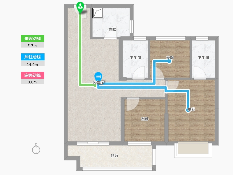 湖北省-荆州市-海棠湾-79.00-户型库-动静线