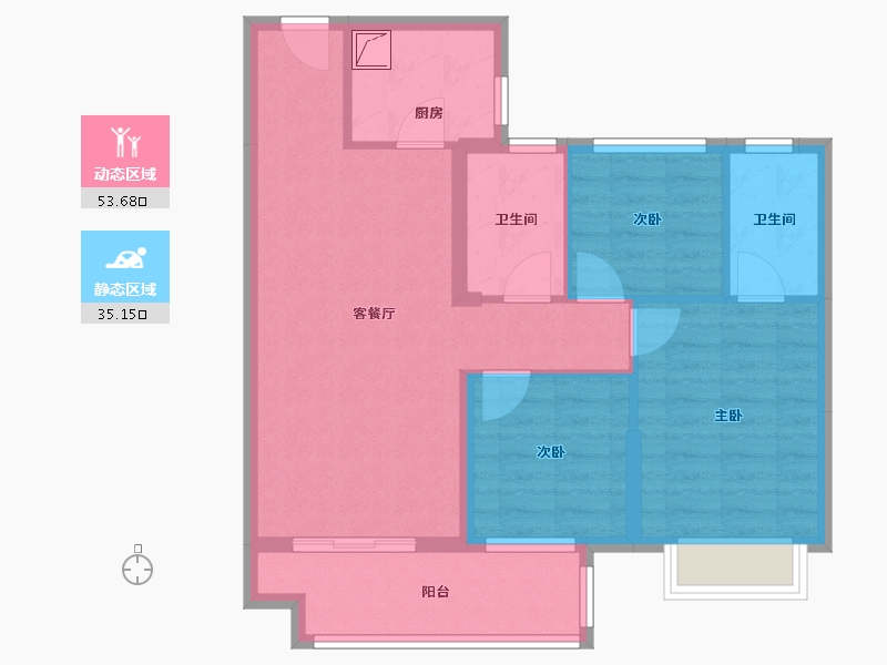 湖北省-荆州市-海棠湾-79.00-户型库-动静分区