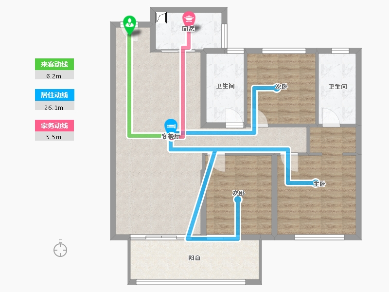 福建省-福州市-璀璨滨江-101.00-户型库-动静线